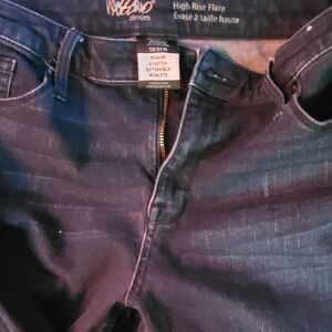 Mossimo Supply Co. High Rise Flare Jeans - Deep Indigo
